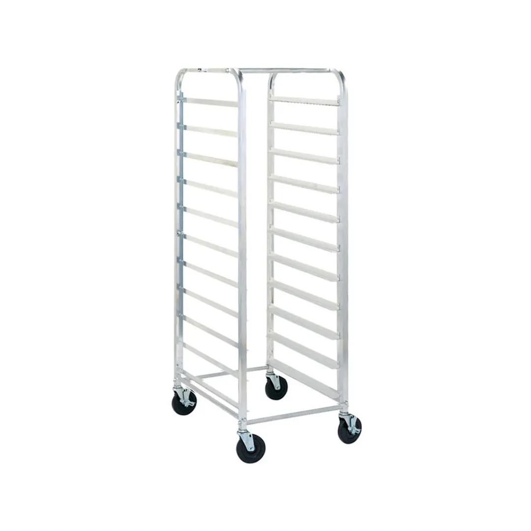 Metro RT115N 11 Pan Aluminum Mobile End Load Bun / Sheet Pan Rack, Unassembled