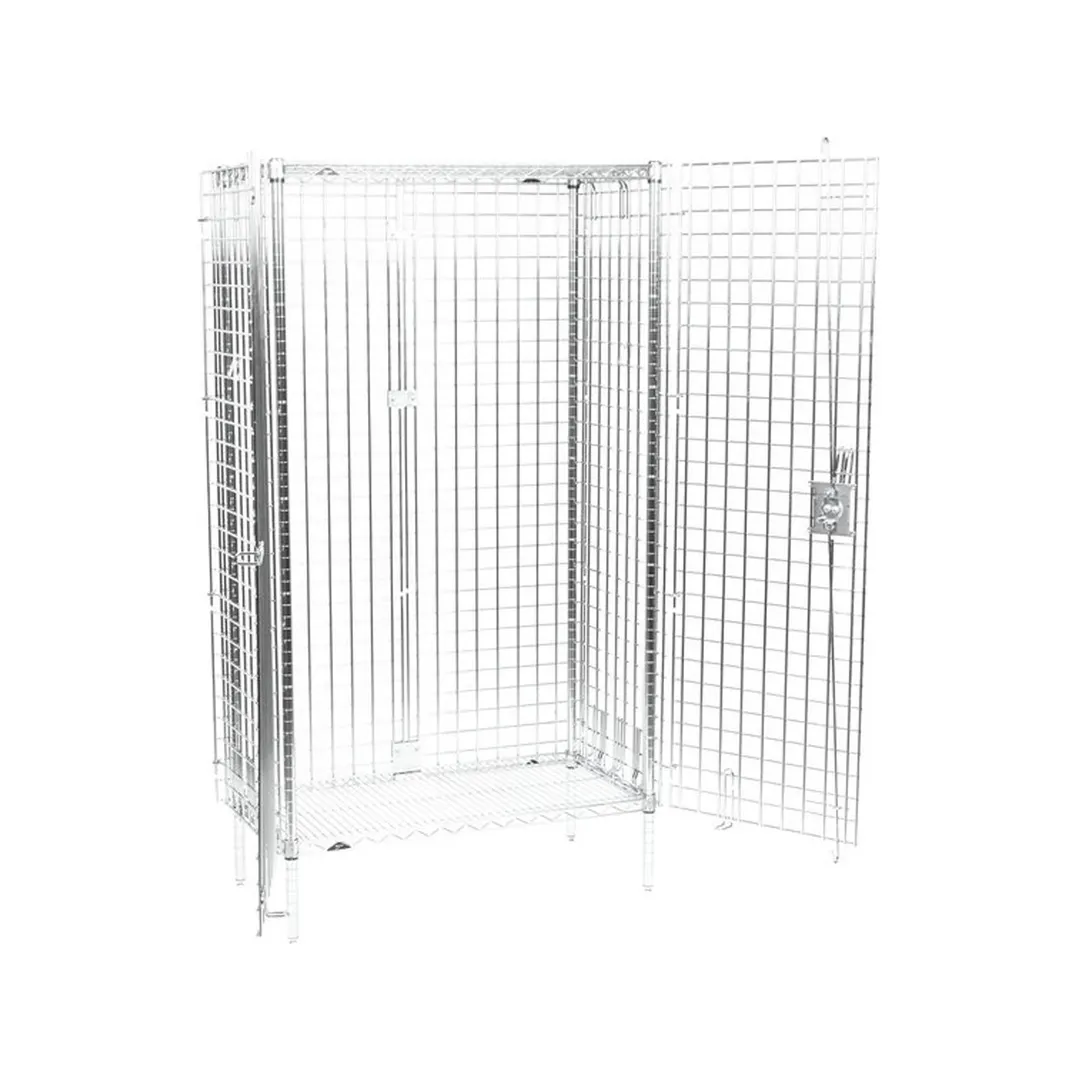 Metro SEC33C Super Erecta Chrome Stationary Security Unit, 38 1/2" x 21 1/2" x 66 13/16"