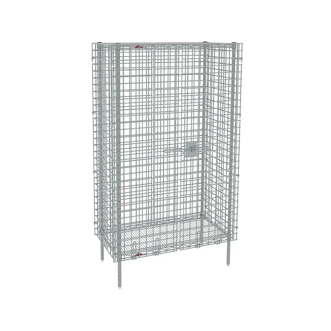 Metro SEC33S Stainless Steel Stationary Wire Security Shelving Unit, 38 1/2" x 21 1/2" x 66 13/16"