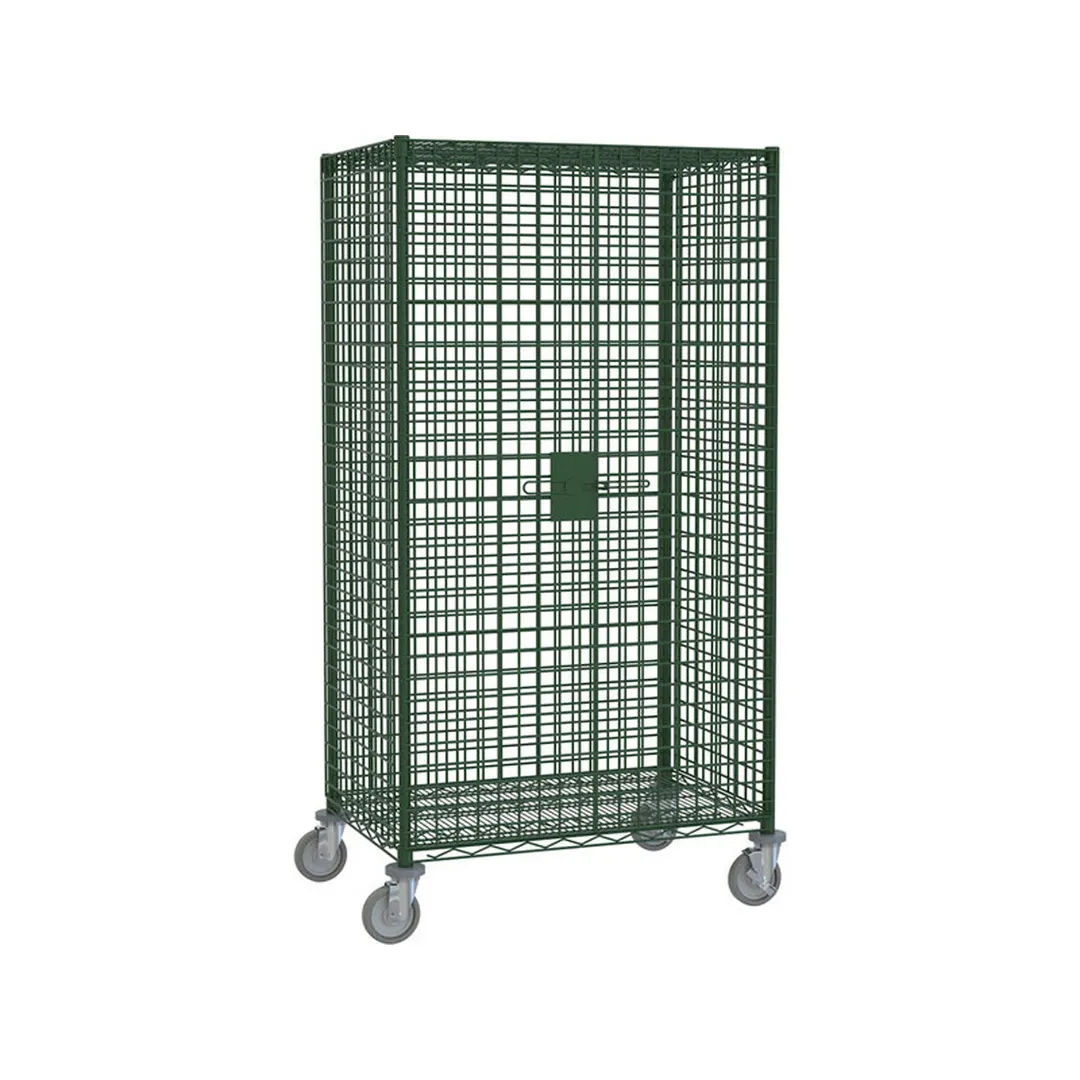 Metro SEC35EK3 Super Erecta Mobile Security Unit w/ Metroseal Green Epoxy, 52 3/4" x 21 1/2" x 68 1/2"