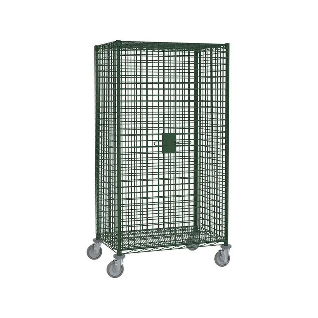 Metro SEC53EK3 Super Erecta Metroseal Green Epoxy Mobile Security Unit, 27.25" x 40.75" x 67.9"