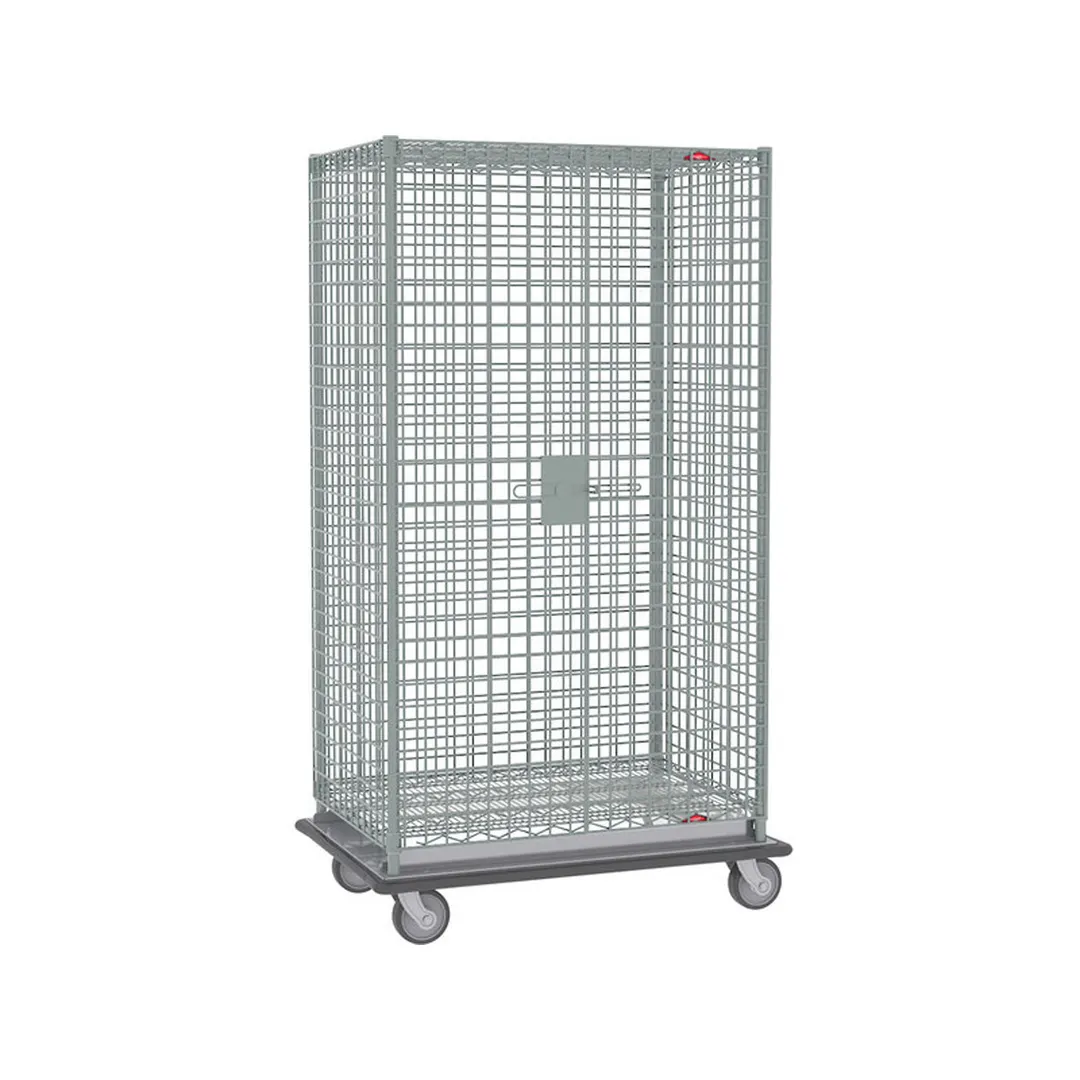 Metro SEC53LCQ qwikSLOT Mobile Security Unit, 38.5W x 28D x 68.5H, Chrome, Wire, Dolly Truck