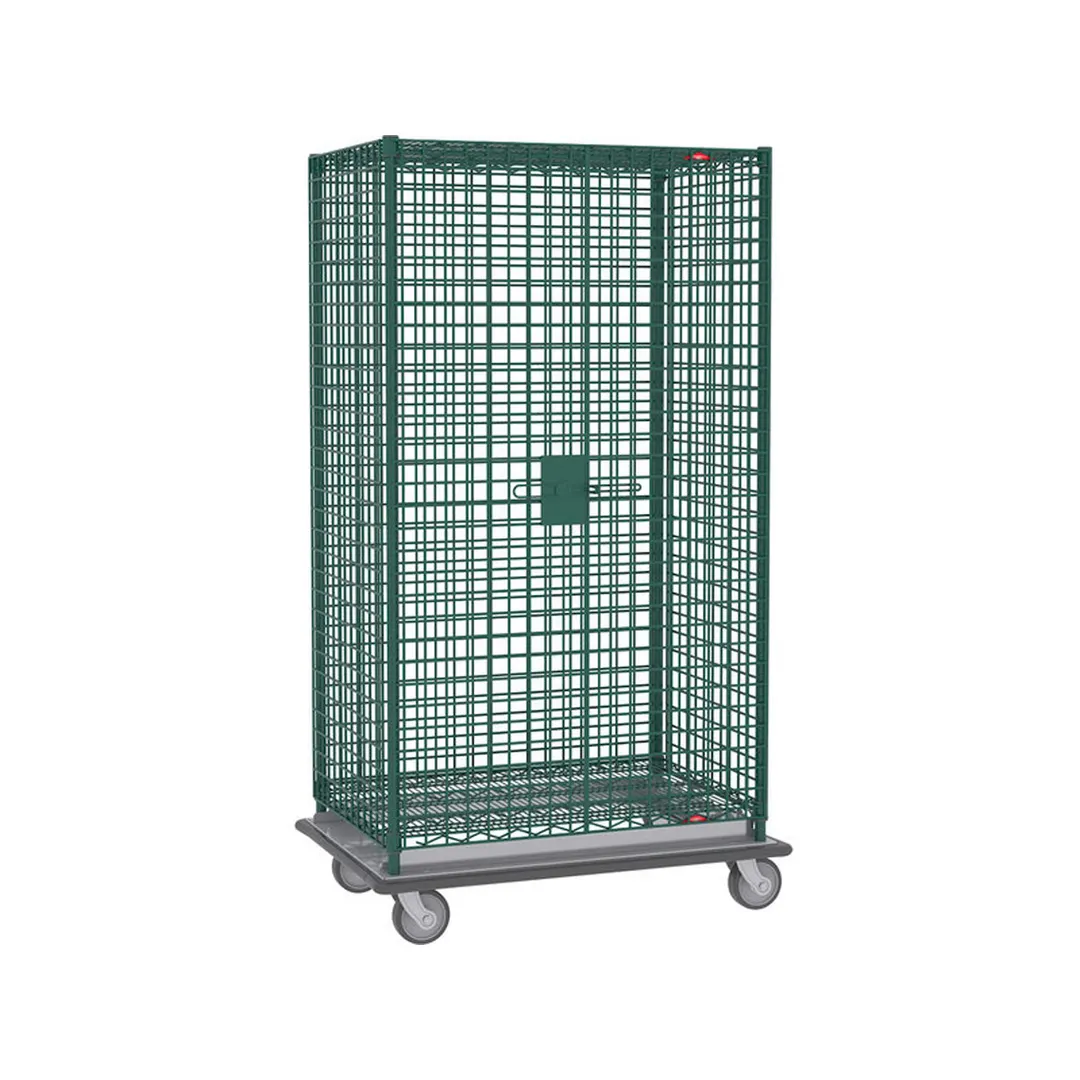 Metro SEC53LK3 Super Erecta Security Unit, 38.5W x 28D x 68.5H, Epoxy Coated, Green, NSF, Mobile