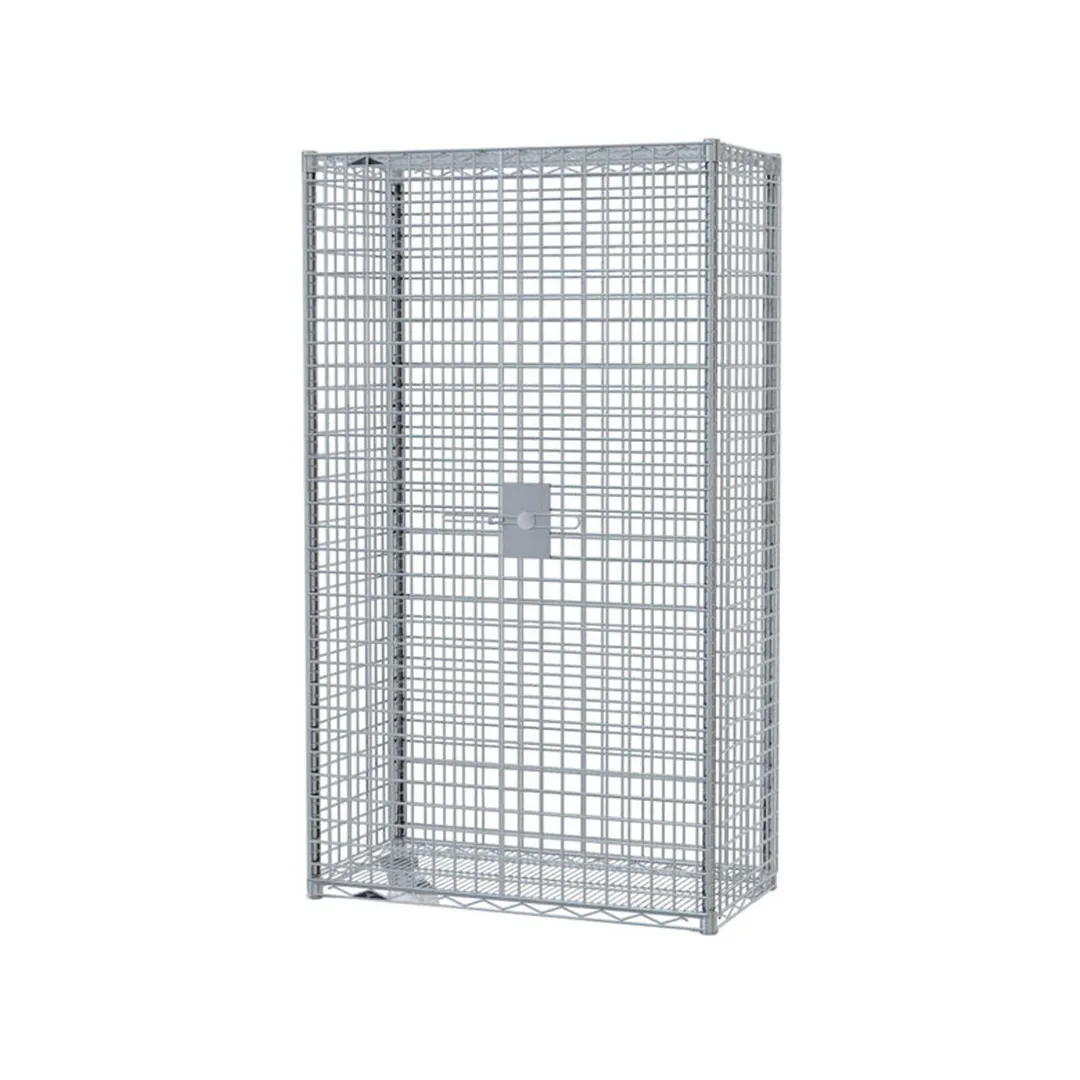 Metro SEC53S-SD Super Erecta Stainless Steel Security Unit, 40-3/4W x 27-1/4D x 62H, Mobile, No Shelves, NSF