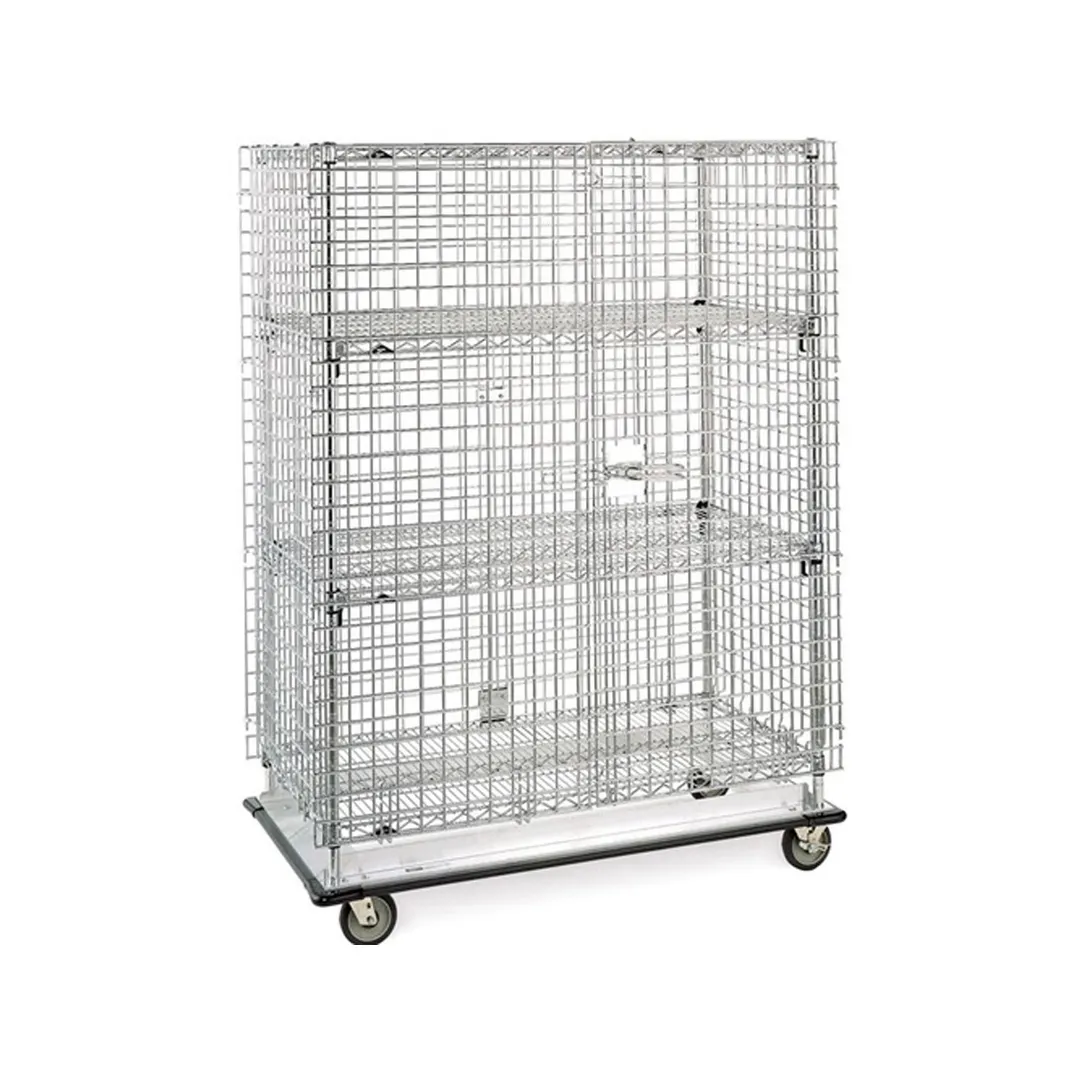 Metro SEC55LC Super Erecta Heavy-Duty Mobile Wire Security Unit, Chrome, 28" x 50.5" x 68.4"