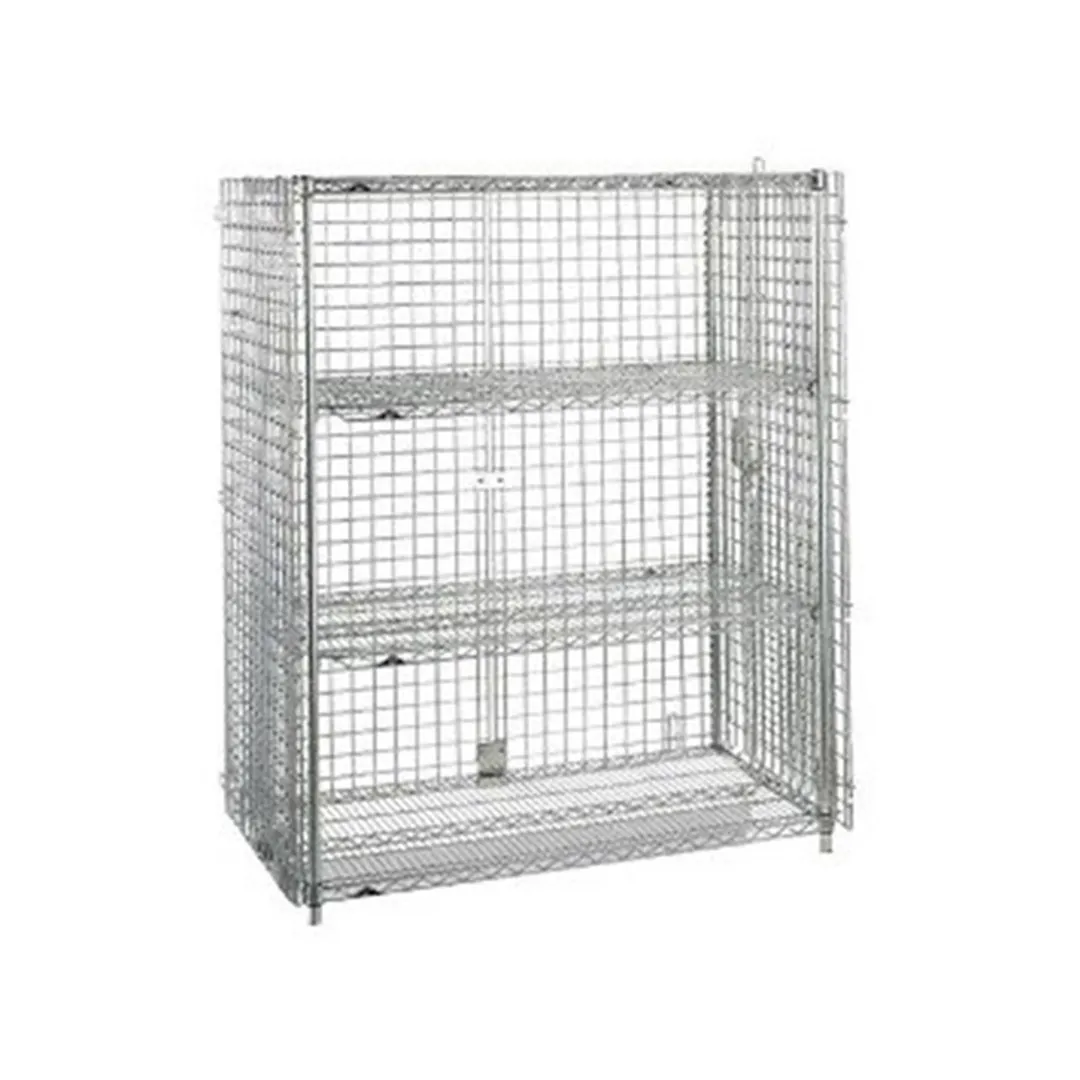 Metro SEC56CQ QwikSLOT Stationary Chrome Wire Security Unit, 27 1/4" x 62 1/2" x 66 13/16"