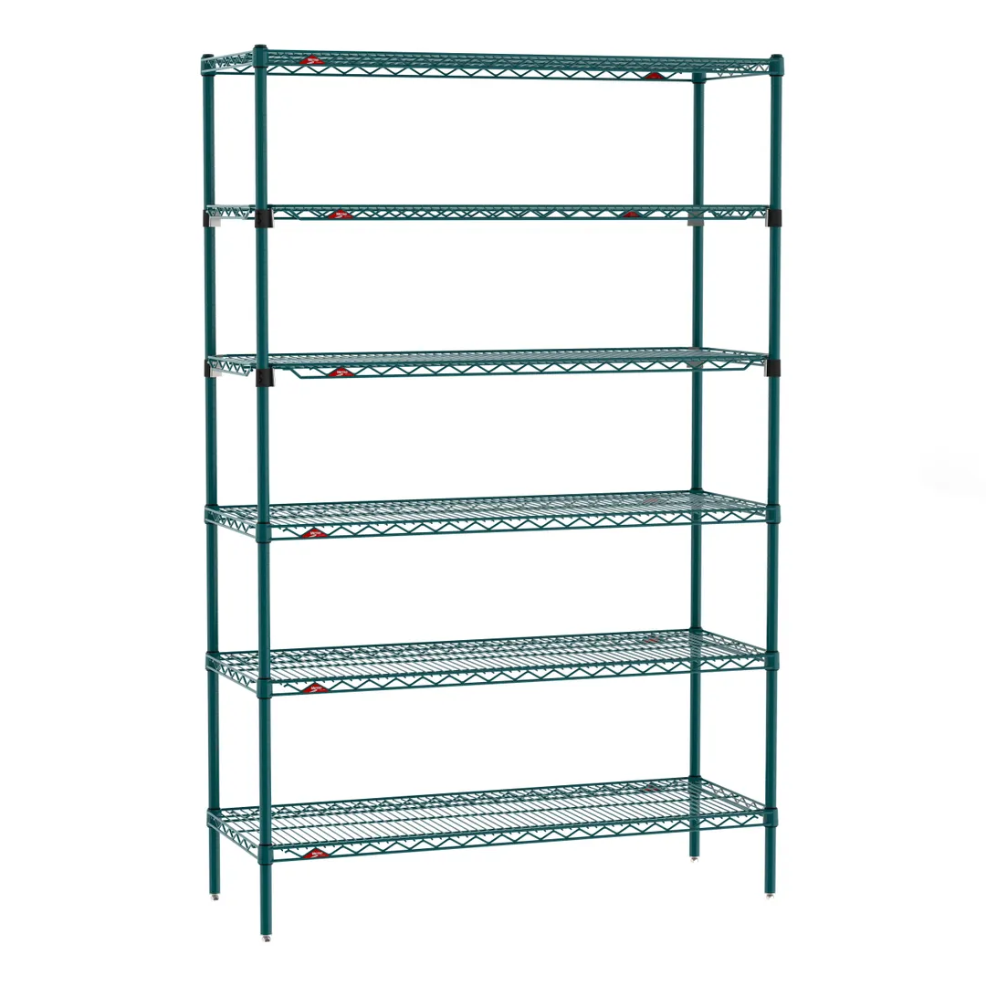 Metro SEZ-184874K3-S-42 Super Erecta 6-Shelf Wire Shelving Starter Unit, Metroseal 3 - 18" x 48" x 74"