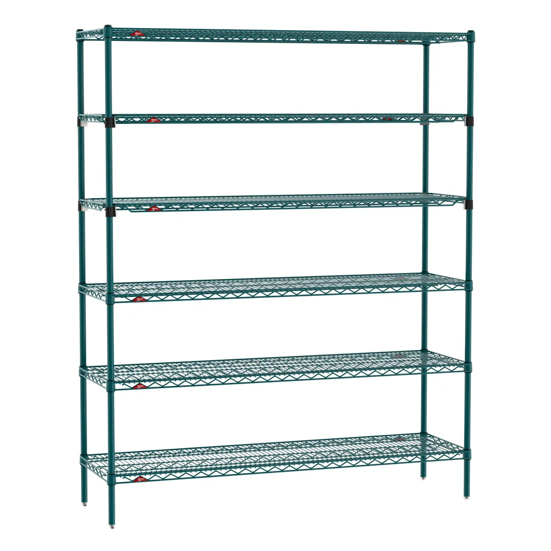 Metro SEZ-186074K3-S-42 Super Erecta 6-Shelf Wire Shelving Starter Unit, Metroseal 3 - 18" x 60" x 74"