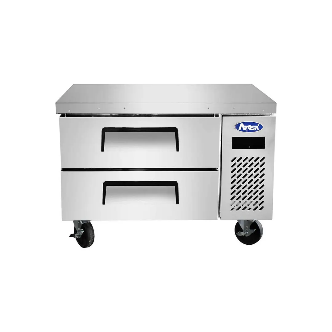 Atosa USA MGF8448GR 35" 2 Drawers Refrigerated Chef Base, Stainless Steel, 4.7 cu. ft.