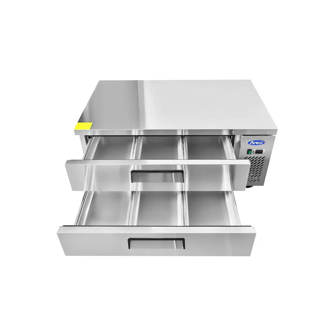 Atosa USA MGF8448GR 35" 2 Drawers Refrigerated Chef Base, Stainless Steel, 4.7 cu. ft.