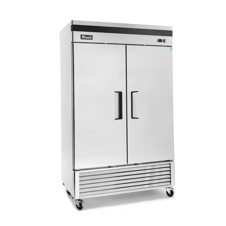 Migali C-2FB-HC 54" 2-Solid Door Reach-In Freezer, Bottom Mount, 44.7 cu. ft., Stainless Steel