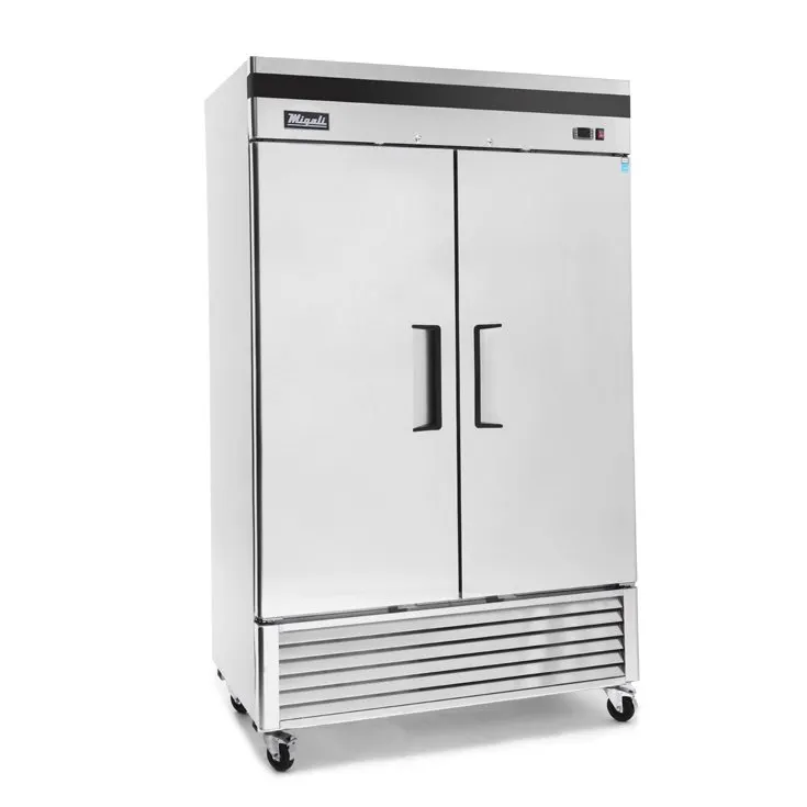 Migali C-2RB-HC 54" 2-Section Reach-In Refrigerator w/ 2 Solid Doors, Bottom Mount, 45 cu. ft.