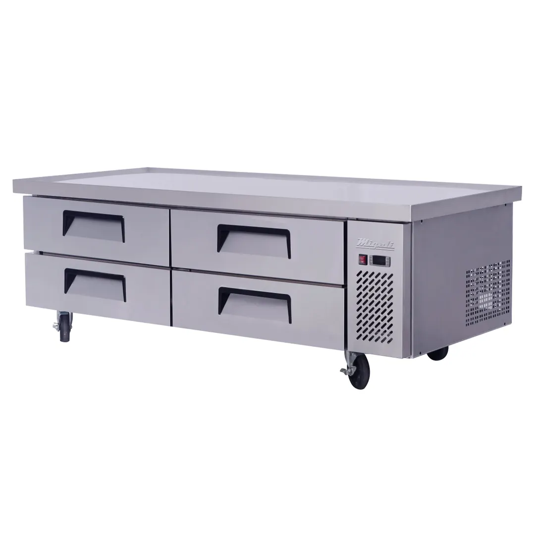 Migali C-CB72-76-HC 76" 4 Drawers Refrigerated Equipment Stand/Chef Base, 15 cu. ft.