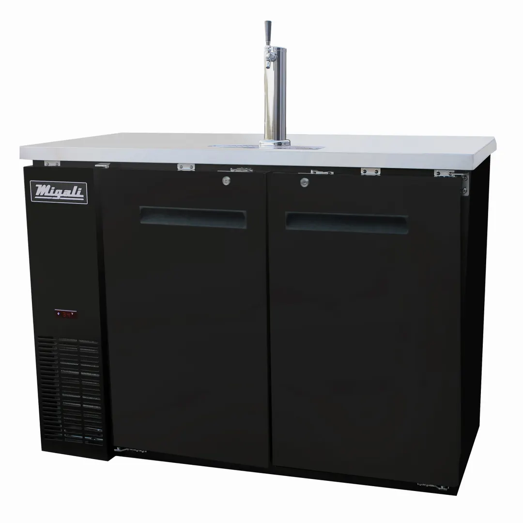 Migali C-DD48-2-HC 48" 1 Column Draft Beer Cooler, 2 Keg, 11.8 cu. ft.