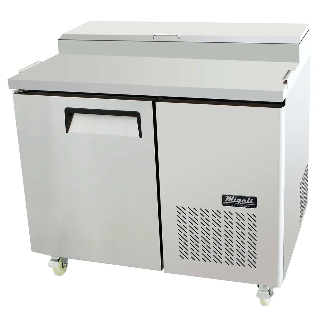 Migali C-PP44-HC 44" 1-Section Refrigerated Pizza Prep Table w/ 1 Door, 14 cu. ft.
