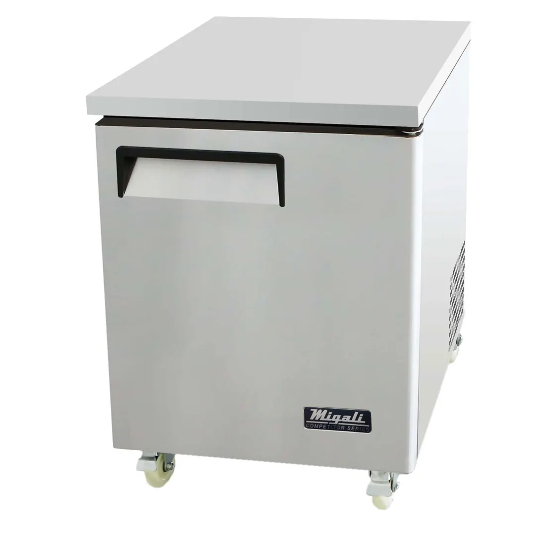 Migali C-U27F-HC 28" 1-Door Undercounter Freezer, Stainless Steel, 6.5 cu. ft.