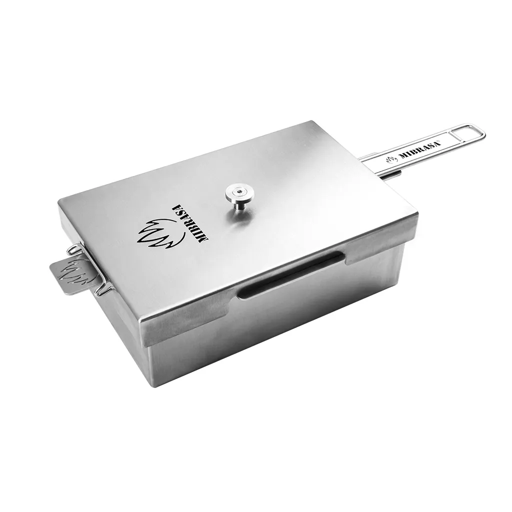 Mibrasa SSB Smoke & Steam Box - Stainless Steel Smoking Accessory, Compact 12" x 8" for Pro BBQ