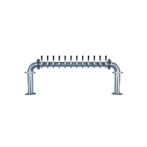 Micro Matic BG-U-12KR U Draft Beer Tower, 52-3/4" W x 18-7/8" H, Glycol, 12‑Tap 304 Stainless Steel