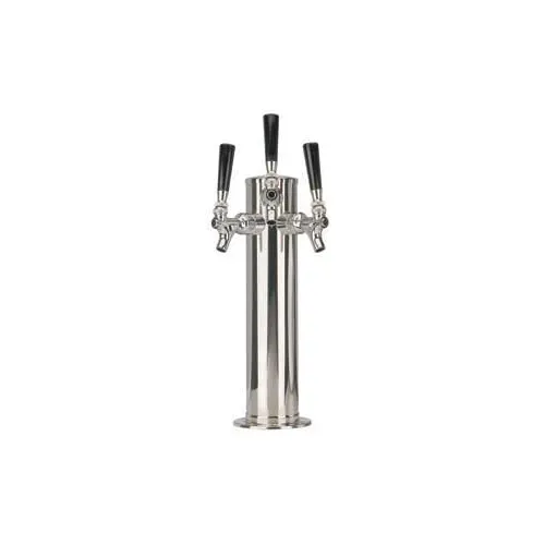 Micro Matic DS-133-PSS Beer Tower, Countertop, 3" Dia. x 12" H, Stainless Steel, Faucets, 4½" Base