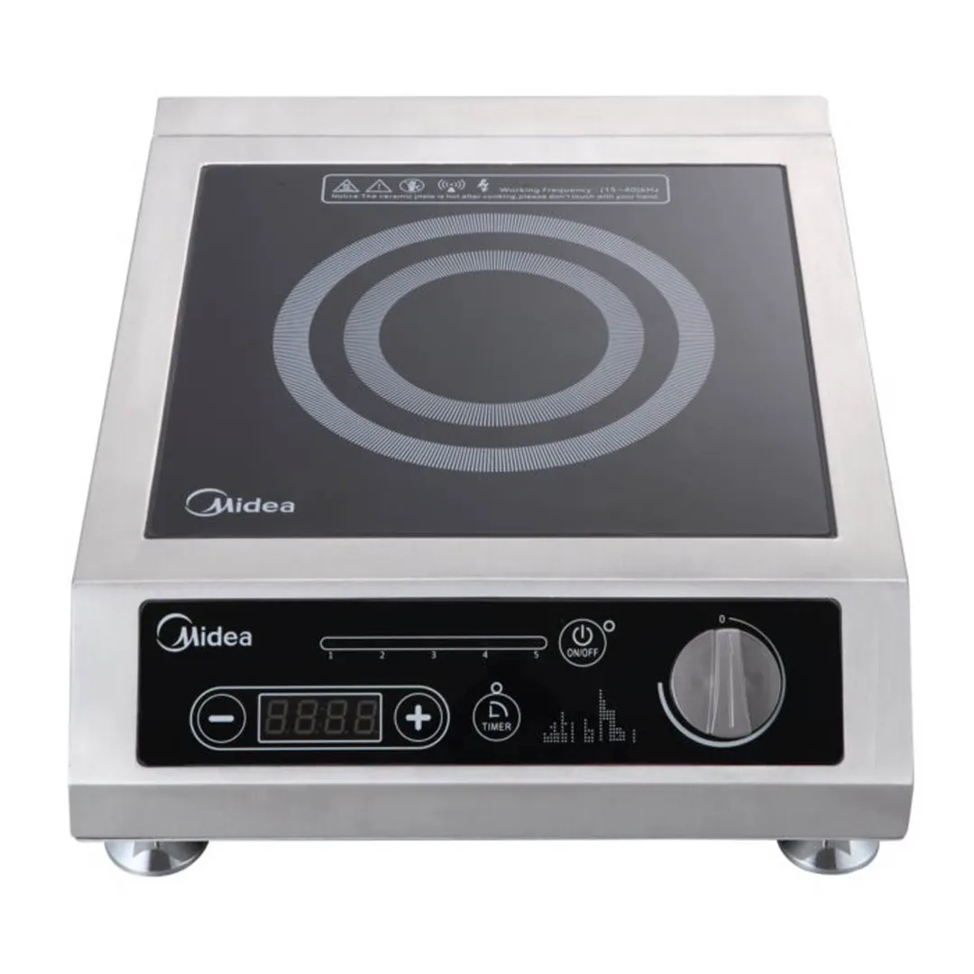 Midea MIC1800F 1800 Watt Single Hob Countertop Induction Range, Dial Control