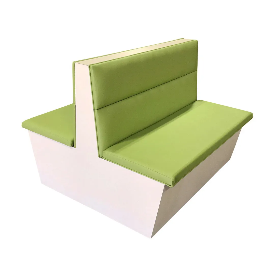 MKLD 36-LAM-FR-D Double Booth, 48L x 36H, Upholstered Channel Back & Seat, Laminated Frame