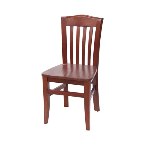 MKLD A6830 Indoor Side Chair with Slat Back and Solid Wood Seat, European Beechwood Frame
