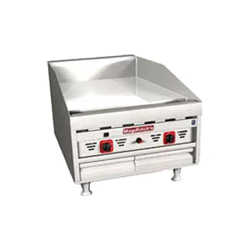 Magikitchn MKG-24 24" Countertop Gas Griddle, Snap-Action Thermostat, 1" Steel Plate, 60.000 BTU
