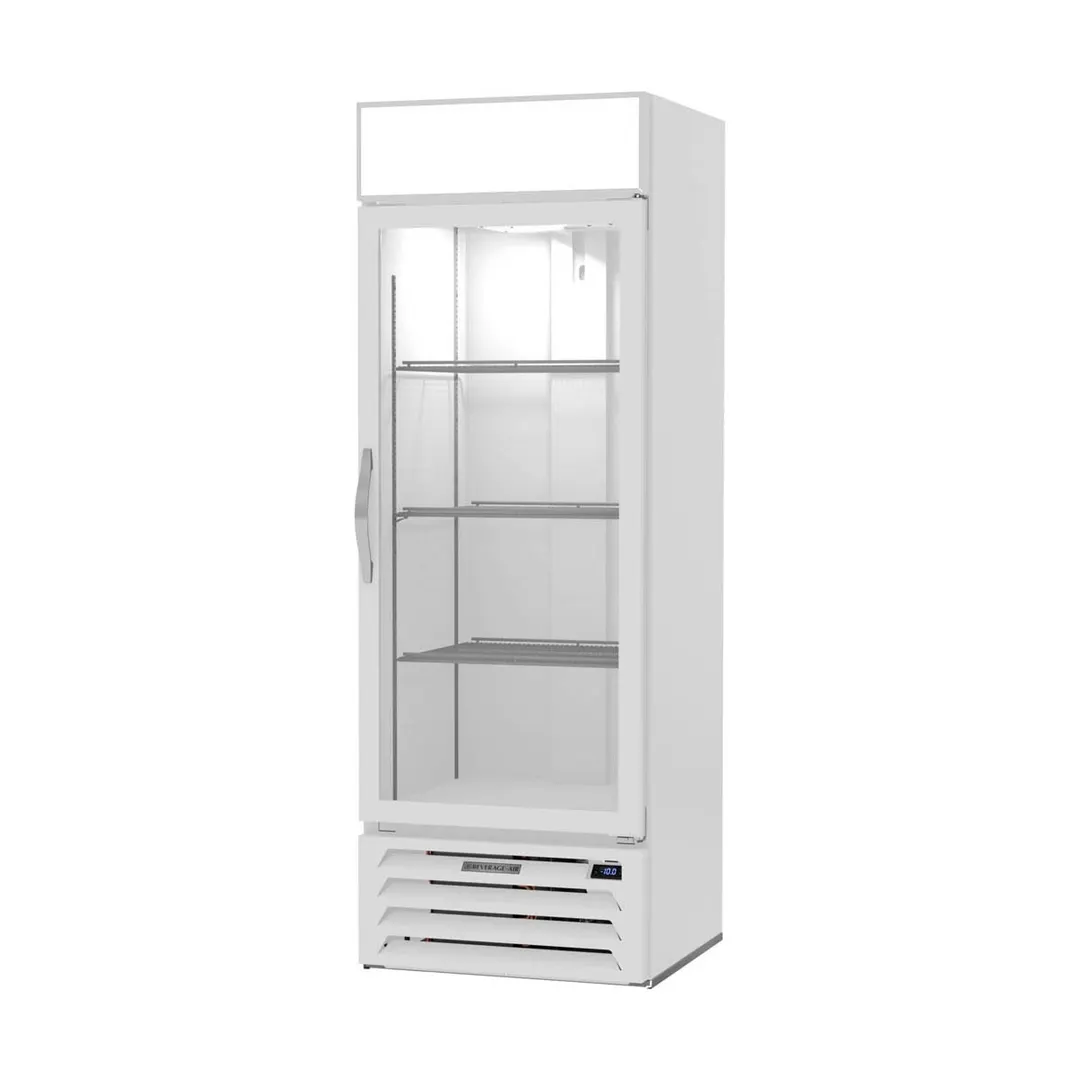 Beverage-Air MMF19HC-1-W 27 1/4" 1 Glass Door Merchandising Freezer in White, 17.87 cu. ft.