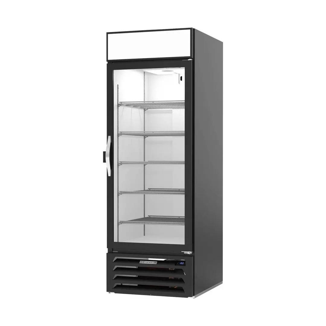 Beverage-Air MMF23HC-1-B-IQ 27" 1 Glass Door Merchandiser Freezer in Black, 22.5 cu. ft.