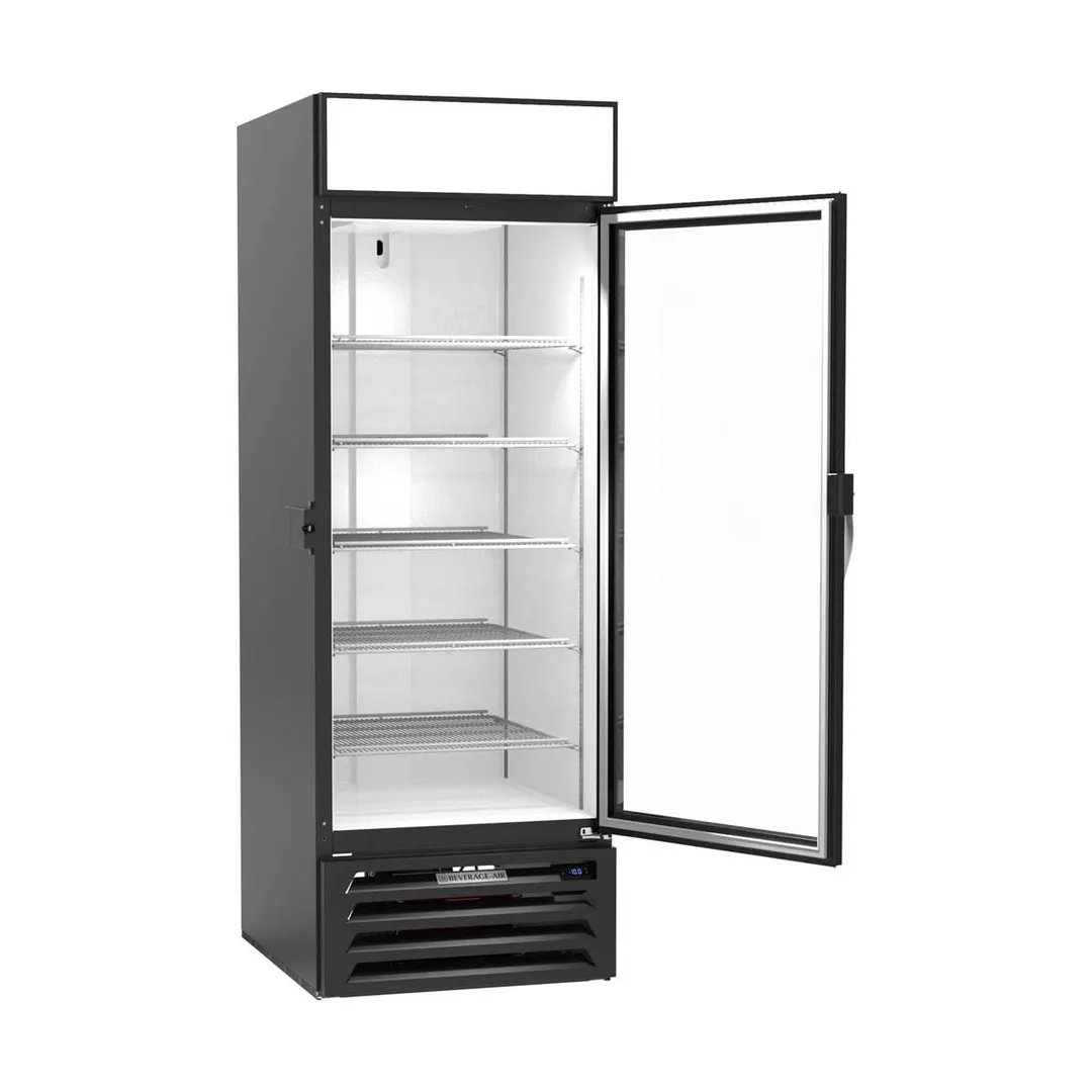 Beverage-Air MMF23HC-1-B-IQ 27" 1 Glass Door Merchandiser Freezer in Black, 22.5 cu. ft.