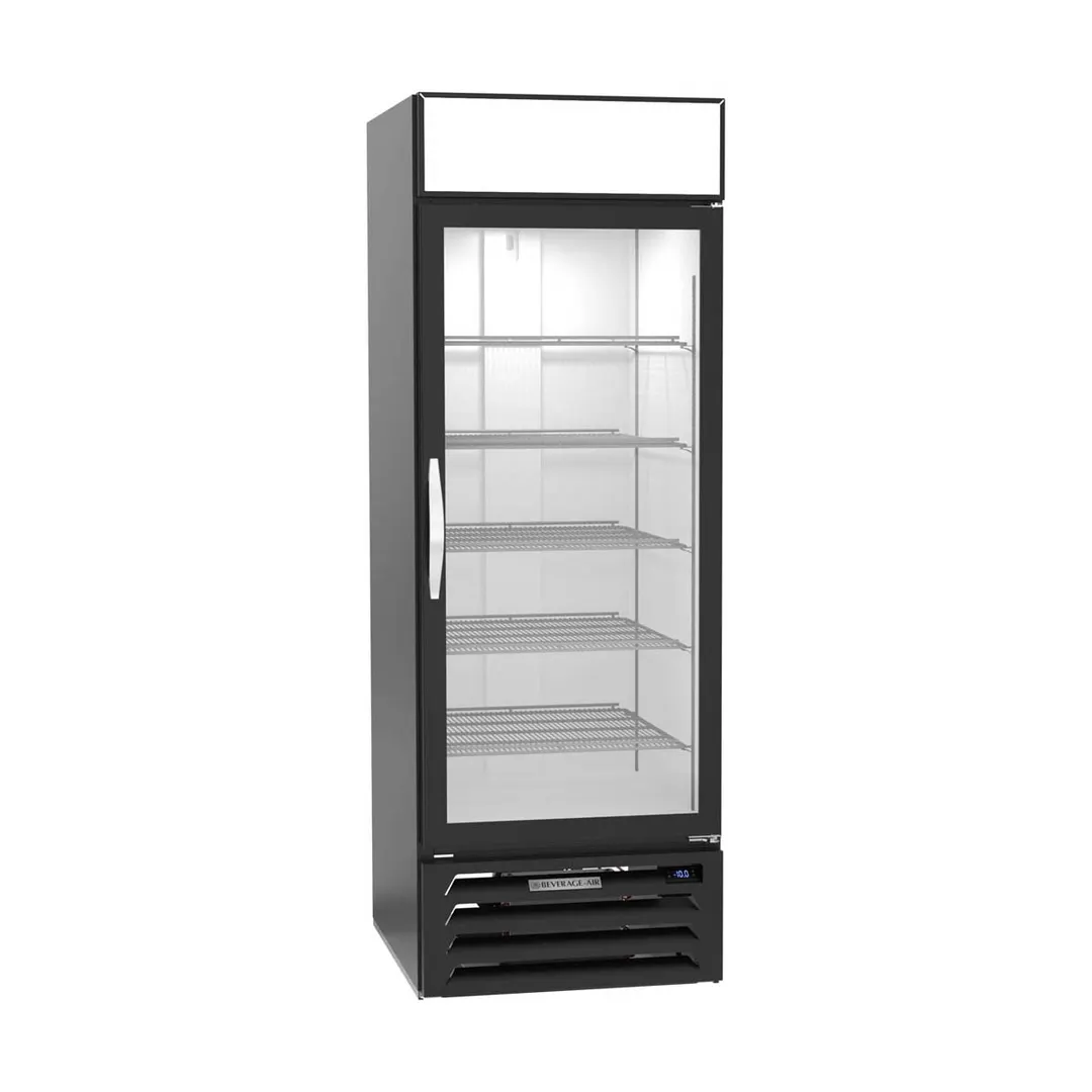Beverage-Air MMF23HC-1-B 27" 1 Glass Door Merchandising Freezer in Black, 22.5 cu. ft.