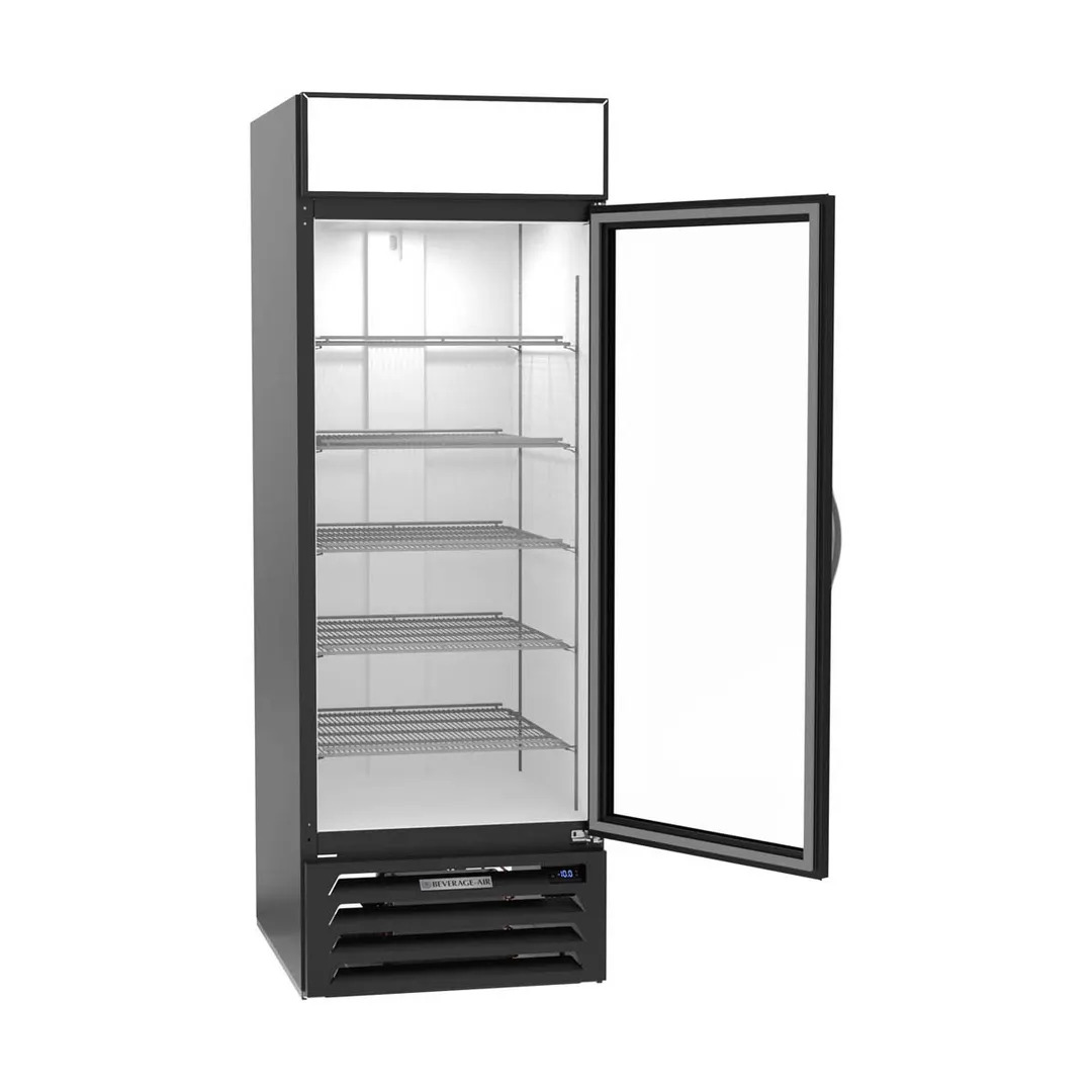 Beverage-Air MMF23HC-1-B 27" 1 Glass Door Merchandising Freezer in Black, 22.5 cu. ft.