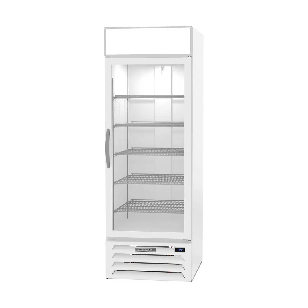 Beverage-Air MMF23HC-1-W 27" 1 Glass Door Merchandising Freezer in White, 22.5 cu. ft.