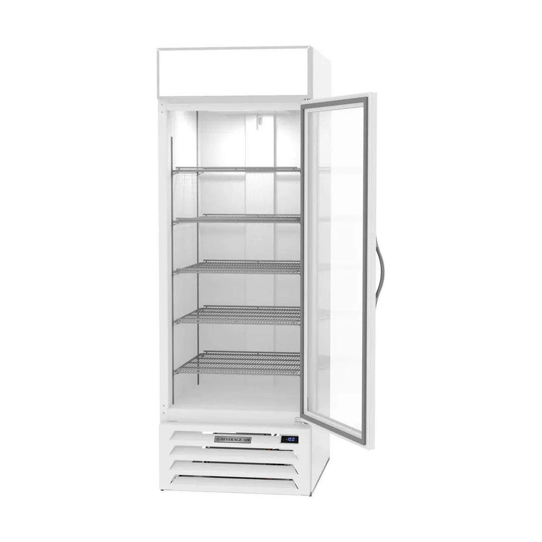 Beverage-Air MMF23HC-1-W 27" 1 Glass Door Merchandising Freezer in White, 22.5 cu. ft.