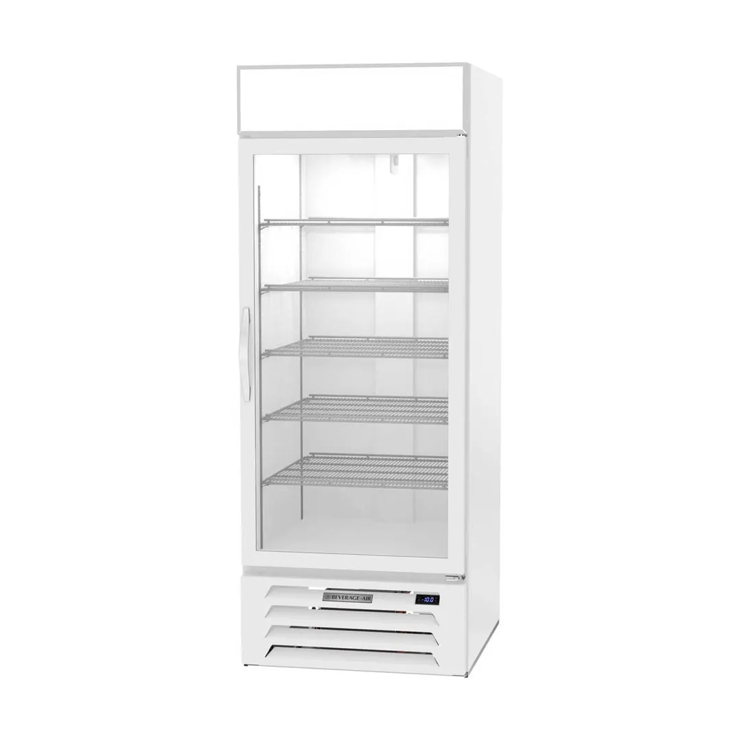Beverage-Air MMF27HC-1-W 30" 1 Glass Door Merchandising Freezer in White, 26.5 cu. ft.