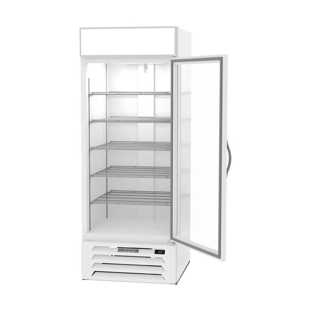 Beverage-Air MMF27HC-1-W 30" 1 Glass Door Merchandising Freezer in White, 26.5 cu. ft.
