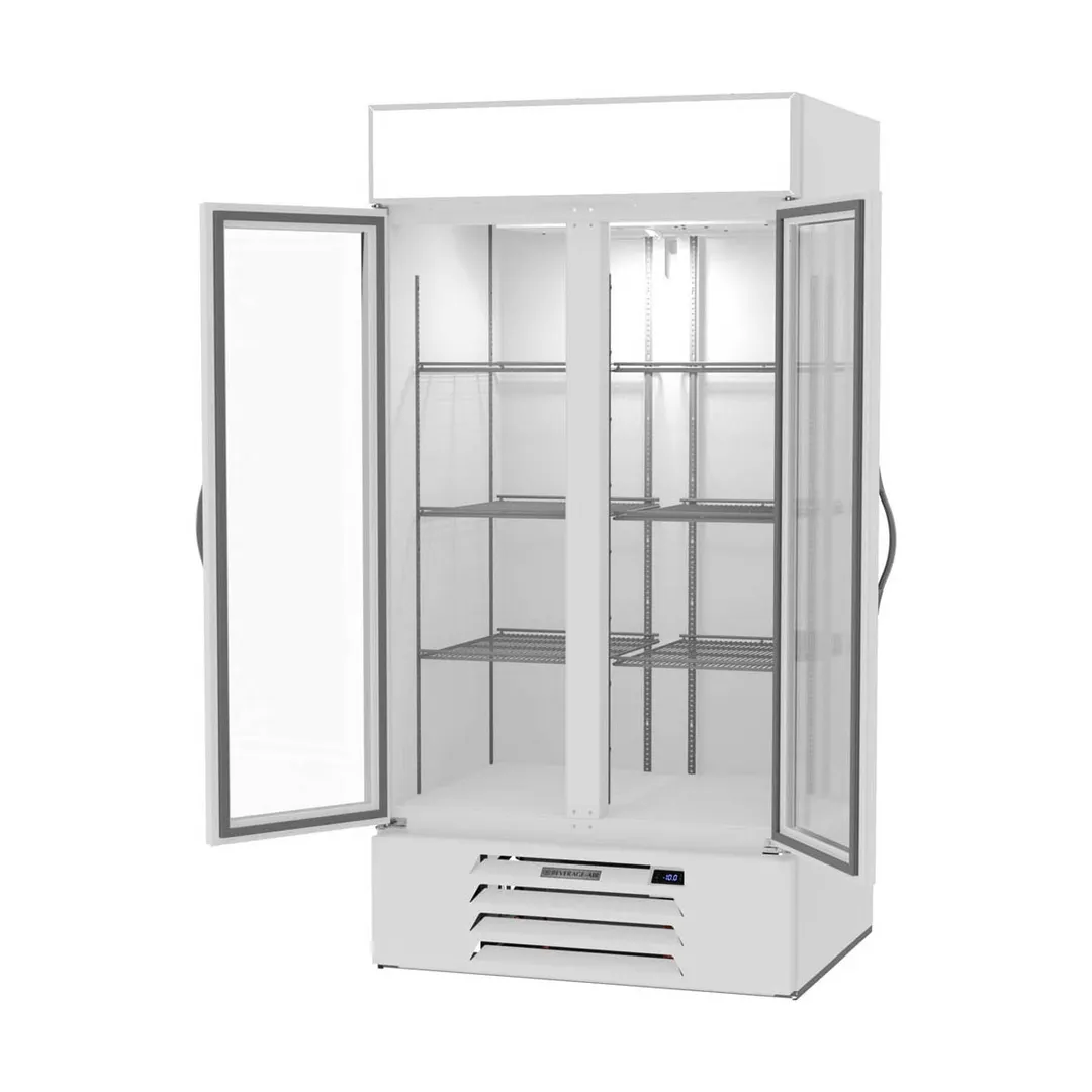 Beverage-Air MMF35HC-1-W 39 1/2" 2 Glass Door Merchandising Freezer in White, 36.87 cu. ft.