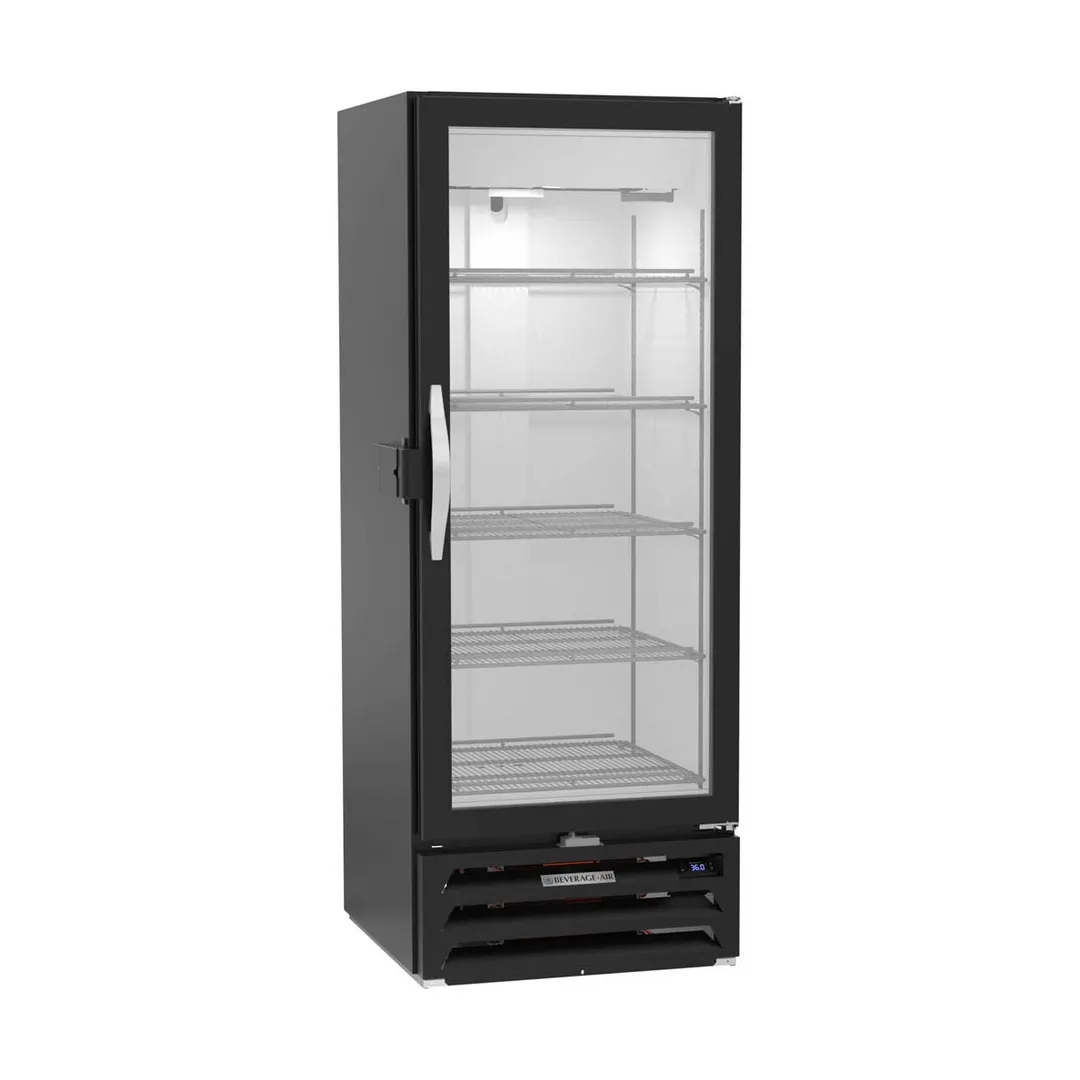 Beverage Air MMR12HC-1-B-IQ 25" One Glass Door Merchandiser Refrigerator in Black, 12 cu. ft.