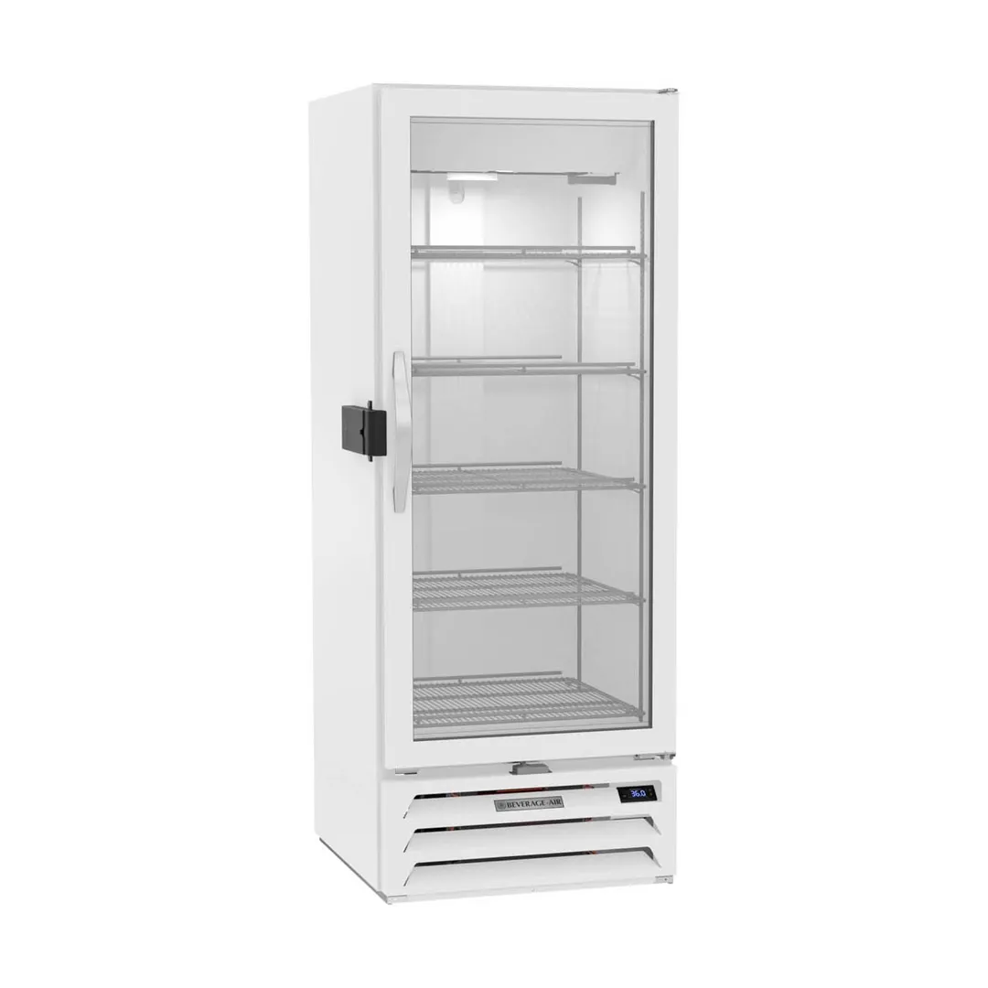 Beverage Air MMR12HC-1-W-IQ 25" One Glass Door Merchandiser Refrigerator in White, 12 cu. ft