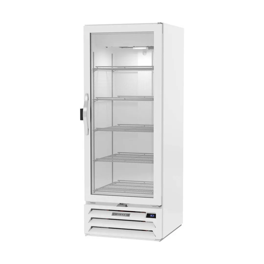 Beverage Air MMR12HC-1-W-IQ 25" One Glass Door Merchandiser Refrigerator in White, 12 cu. ft