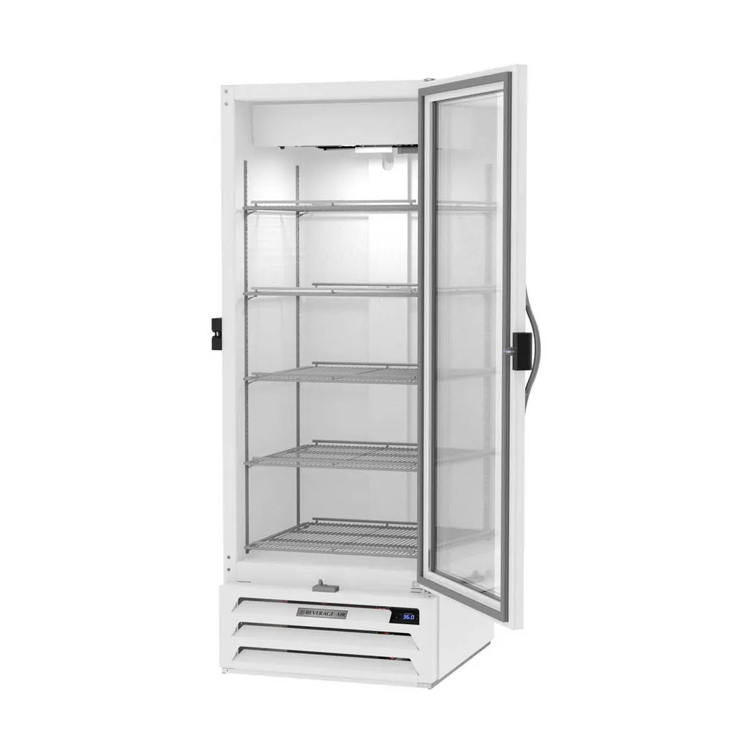 Beverage Air MMR12HC-1-W-IQ 25" One Glass Door Merchandiser Refrigerator in White, 12 cu. ft
