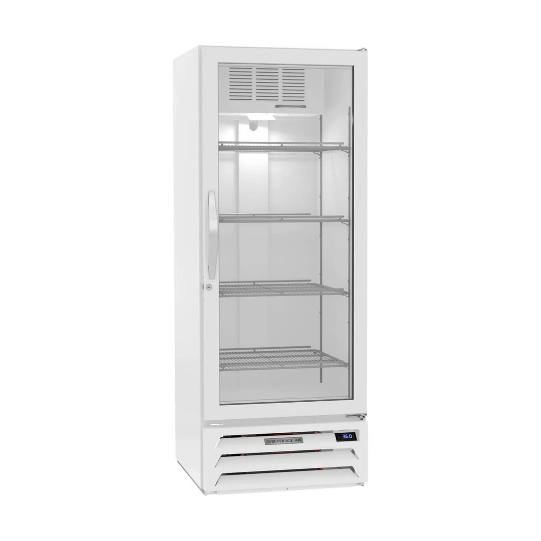 Beverage Air MMR12HC-1-W 24" One Glass Door Merchandiser Refrigerator in White, 12 cu. ft. 