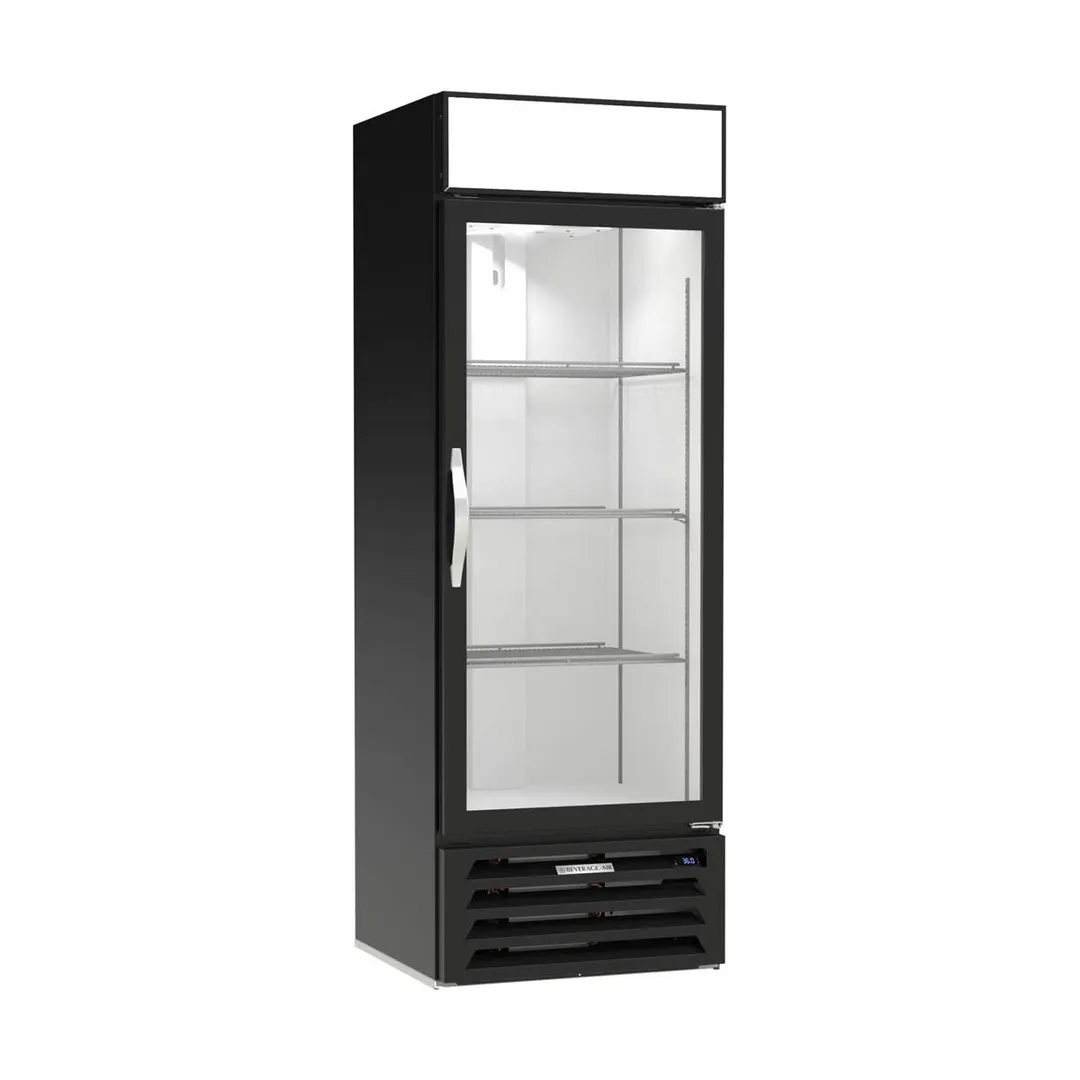 Beverage Air MMR19HC-1-B 27" One Glass Door Merchandiser Refrigerator in Black, 17.87 cu. ft