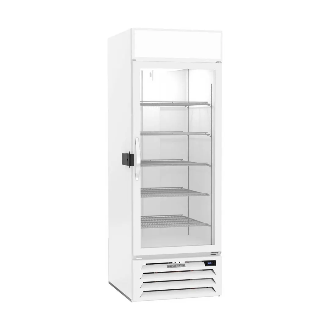 Beverage Air MMR23HC-1-W-IQ 28" One Glass Door Merchandiser Refrigerator in White, 23 cu. ft.