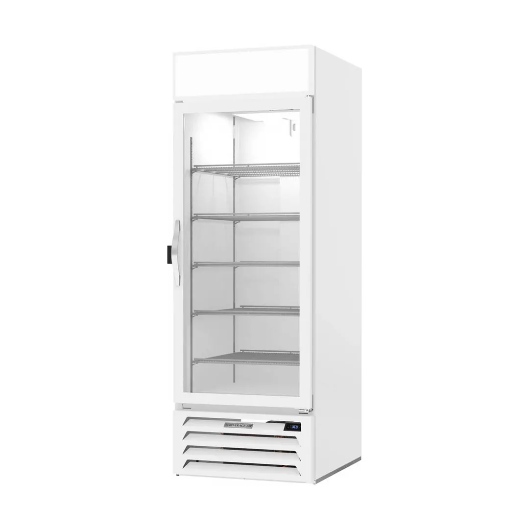 Beverage Air MMR23HC-1-W-IQ 28" One Glass Door Merchandiser Refrigerator in White, 23 cu. ft.