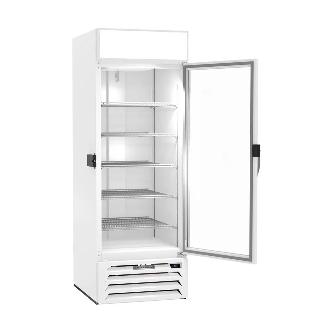 Beverage Air MMR23HC-1-W-IQ 28" One Glass Door Merchandiser Refrigerator in White, 23 cu. ft.