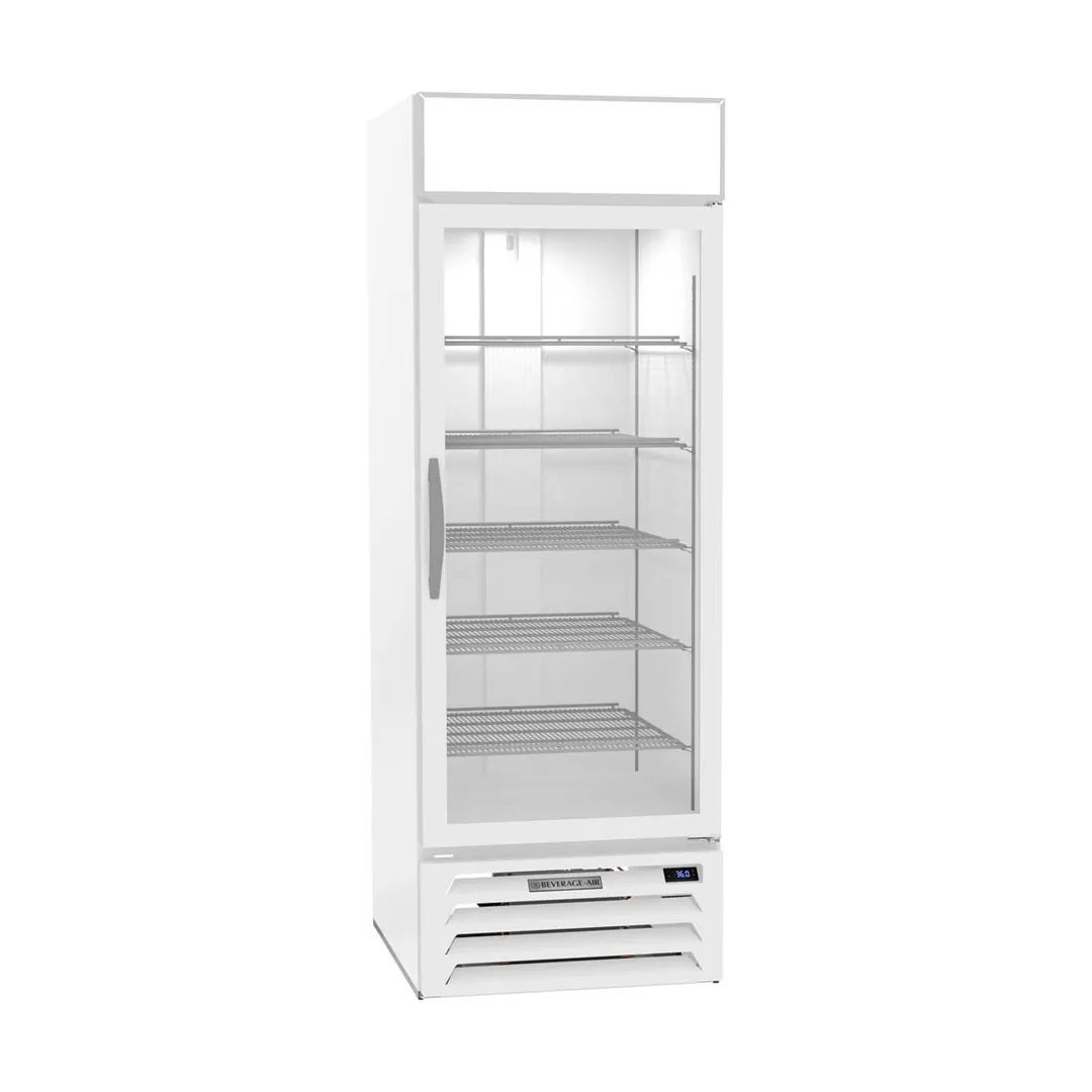 Beverage Air MMR23HC-1-W 27" One Glass Door Merchandiser Refrigerator in White, 23 cu. ft