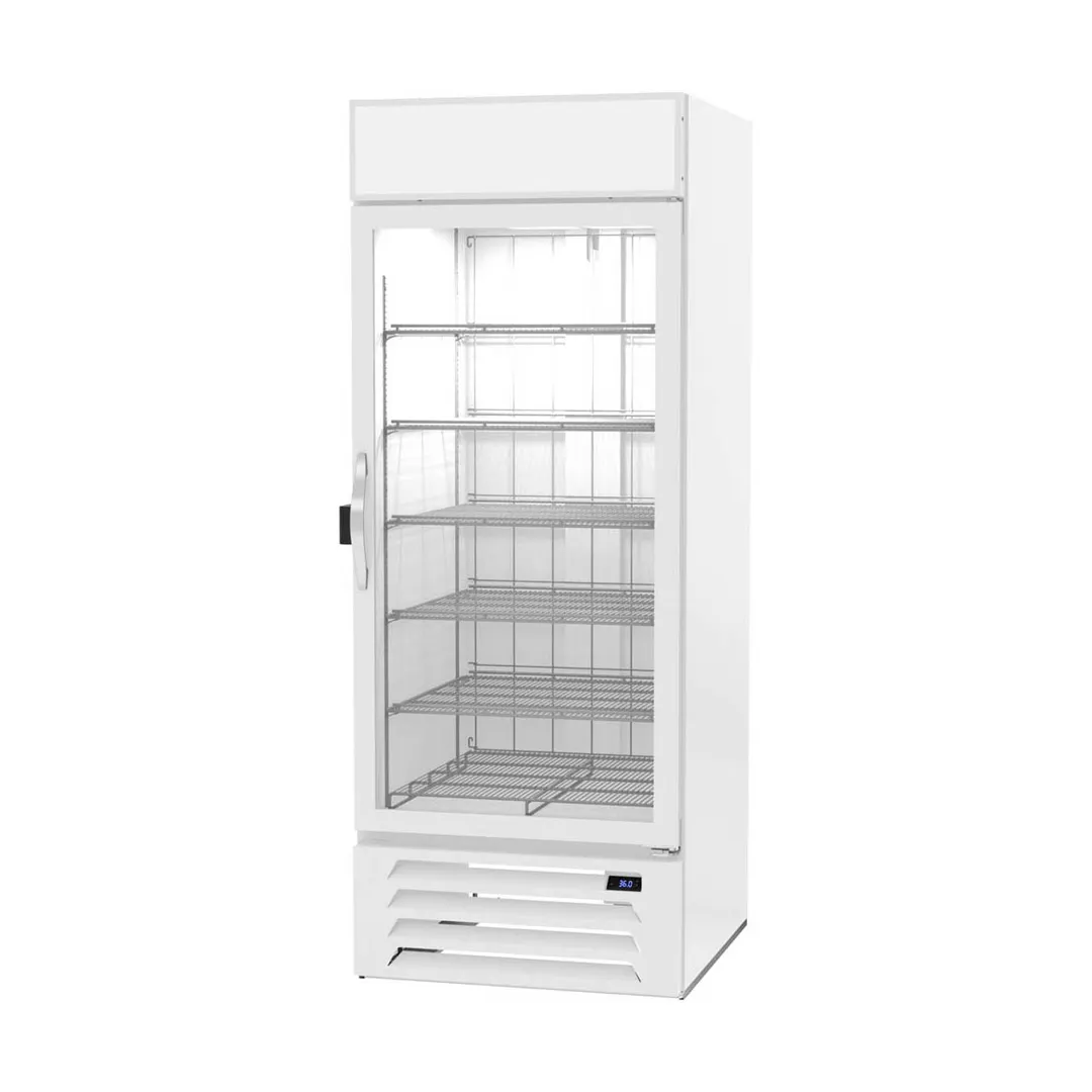 Beverage Air MMR27HC-1-W-IQ 31" One Glass Door Merchandiser Refrigerator in White, 25.88 cu. ft.