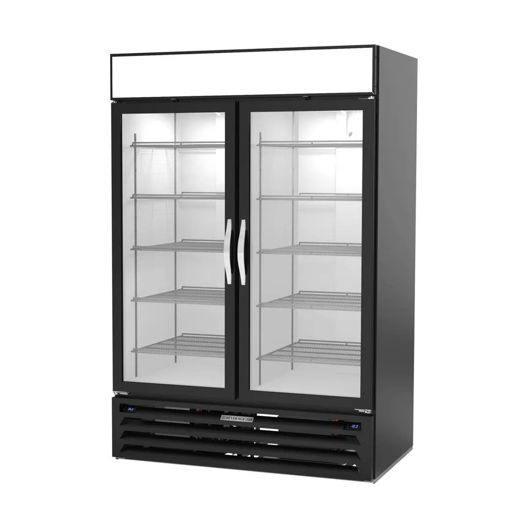 Beverage Air MMRF49HC-1-A-BW 52" Merchandiser, 42 cu ft Freezer & Refrigerator, Black, Glass, LED, R‑290
