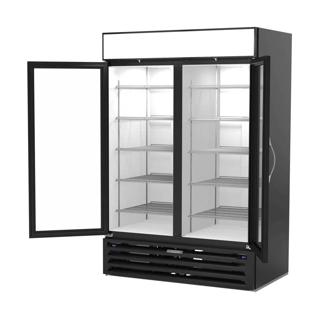 Beverage Air MMRR49HC-1-A-BW-WINE 52" Glass Door Wine Merchandiser, Dual Temperature, 100 Bottles